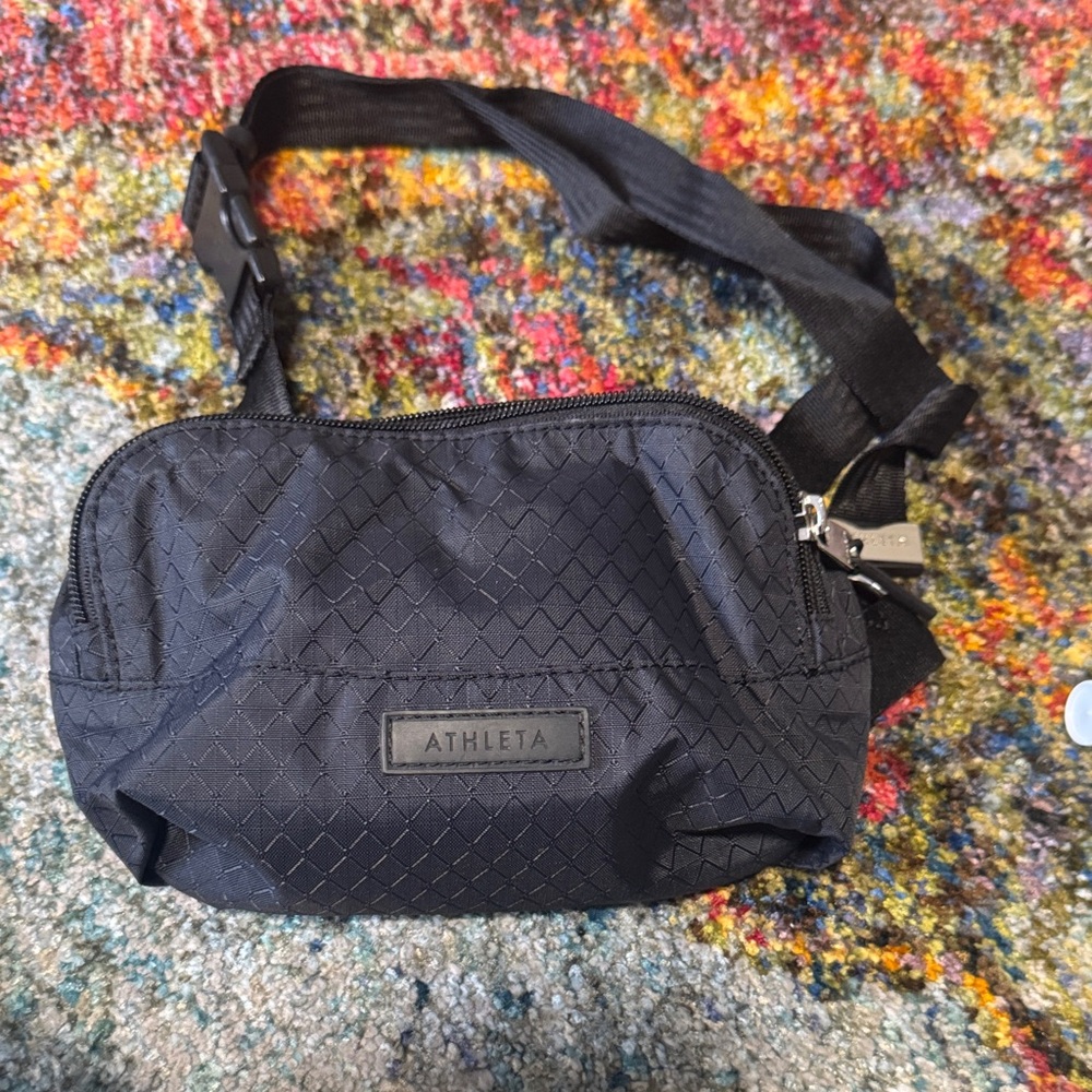 Athleta The Power of She Black Belt Bag.